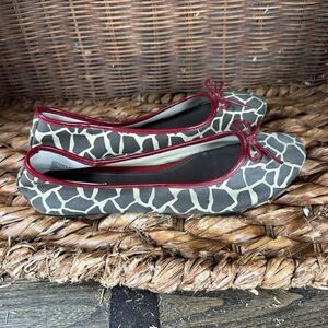 Dexter Sz 8 Women's Animal Print Slip On Flat Shoes